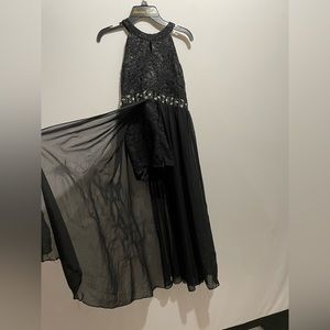 black sparkly dress with shorts